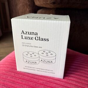 NIB 2 Azuna Luxe Glass Jars